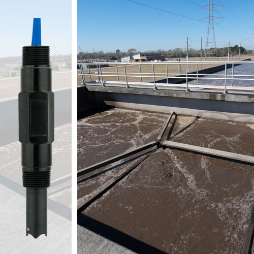 aeration tanks at the wastewater treatment plant